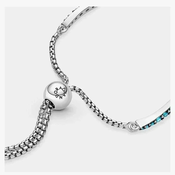 🐾pandora bracelet 12" with blue stones. 925 sterling silver - Picture 8 of 10